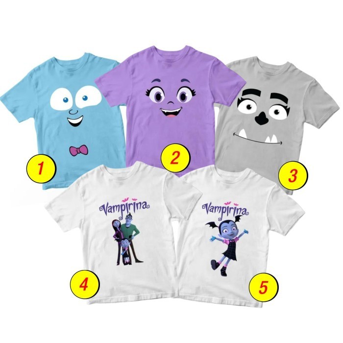 Baju Kaos Anak Laki Laki Perempuan Umur 1-10 Tahun Gambar Vampirina DISTRO JAKARTA Karakter Kartun M