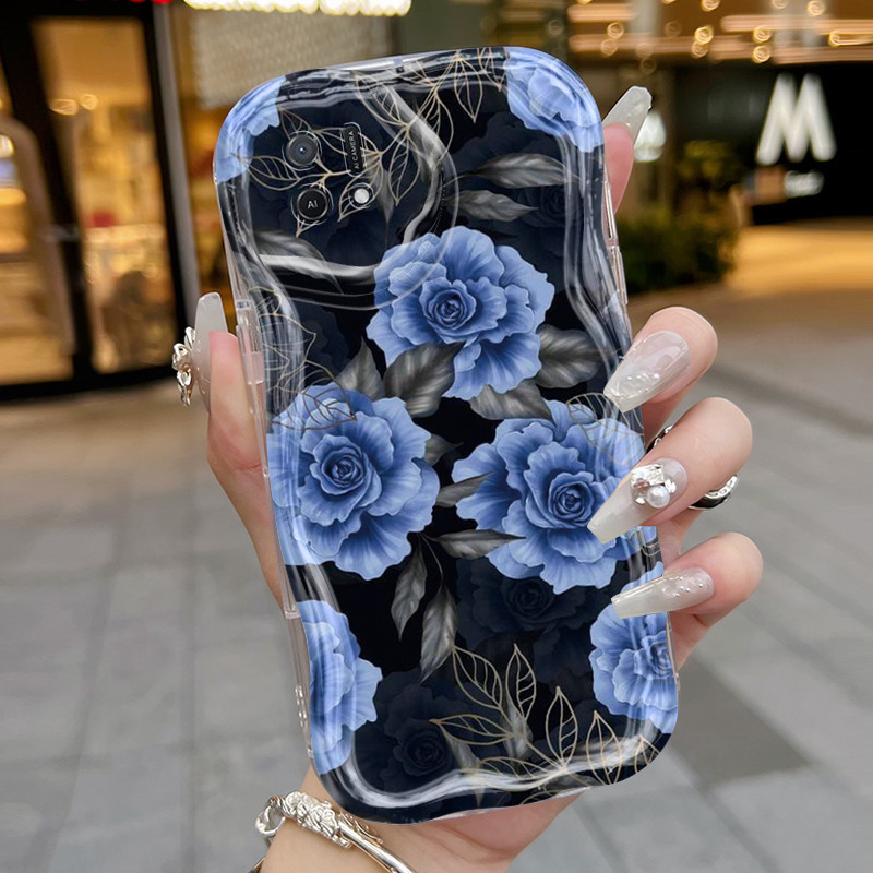 Casing Hp OPPO A16K OPPO A16E Case  telepon pola bunga Casing HP lembut baru pelindung silikon Softc