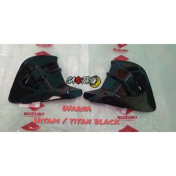 cover sirip laci kantong box legshield inner abu abu blue shine hitam suzuki skywave ori sgp