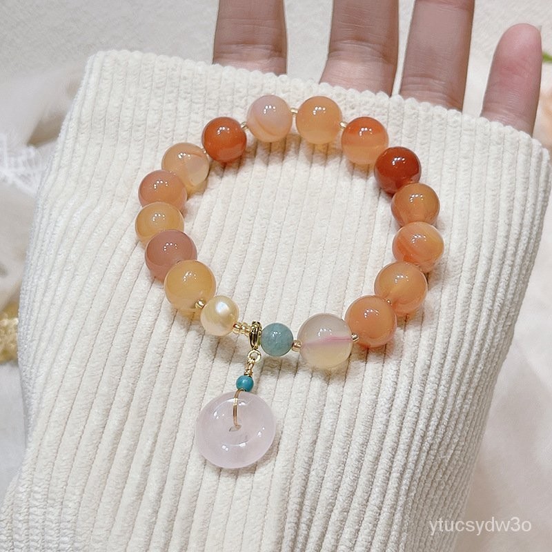 Gelang Batu Akik Fengcai Etnis, Gelang Kristal Merah Muda, Gelang Gesper Perdamaian, Gelang Batu Aki