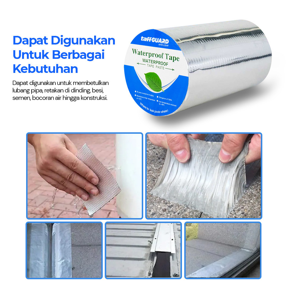 

TaffGUARD KYTO Lakban Aluminium Foil Butyl 0.8 mm Waterproof - LS549