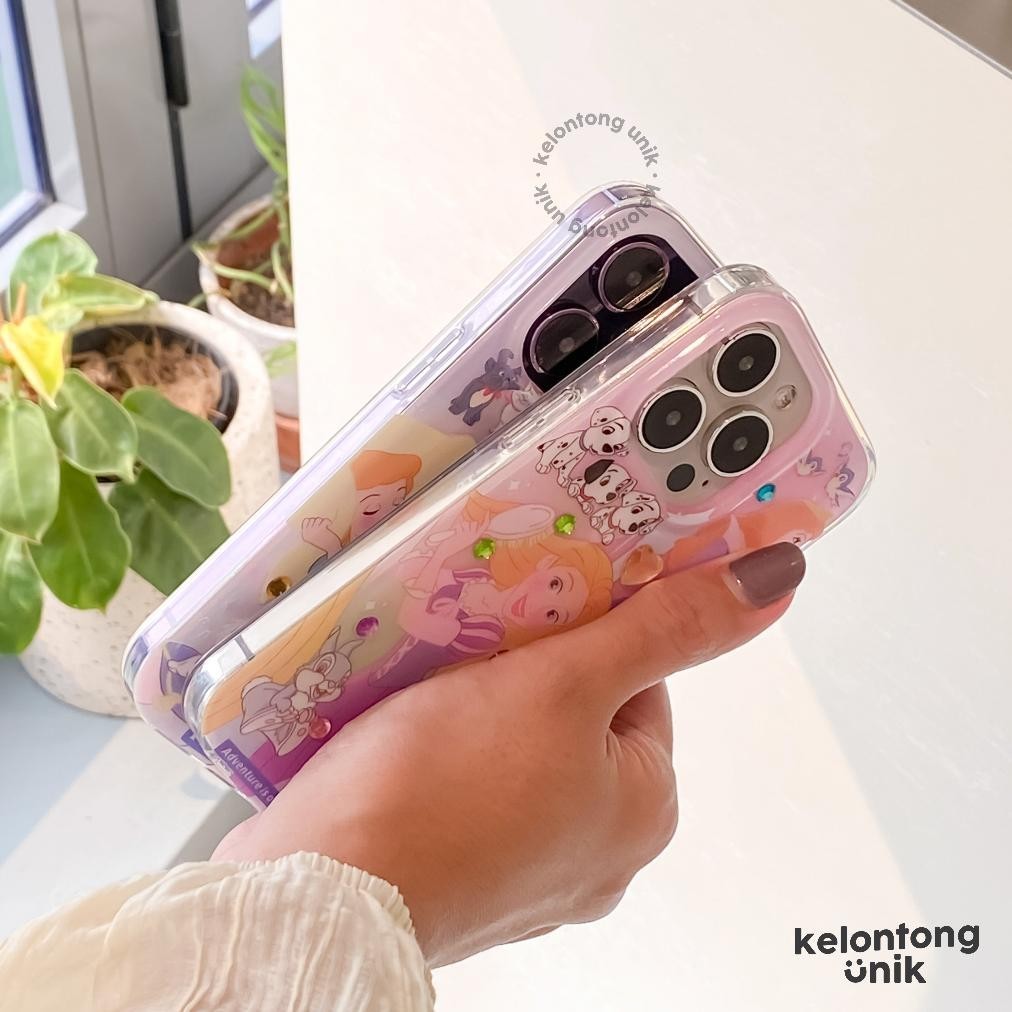 PRINCESS ACRYLIC CASE WITH DIY STICKER - HARDCASE/ CASING HP FOR IPHONE XR 11 12 13 14 15 PRO PROMAX