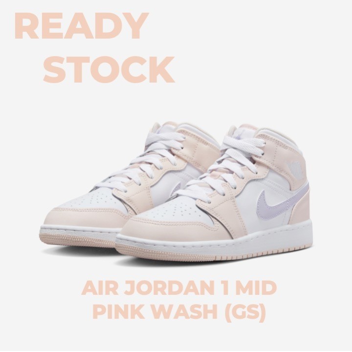 Sneakers Nike Air Jordan 1 Mid Pink Wash (GS)