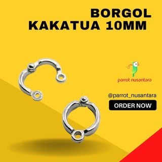 RING BORGOL KAKI BURUNG PARROT, NURI, BETET, KAKAKTUA 9-10MM
