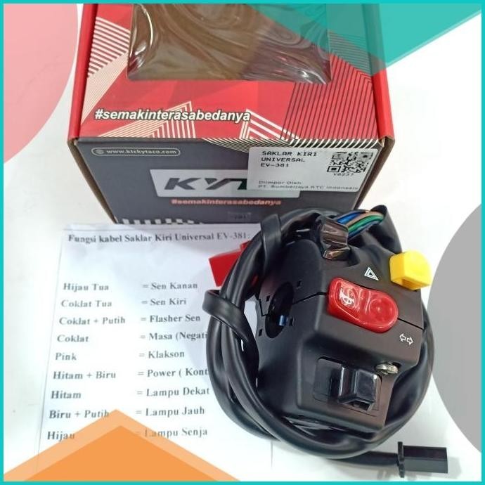 saklar kiri ktc kytaco ev-381 universal/ saklar kiri hazard ktc kytaco