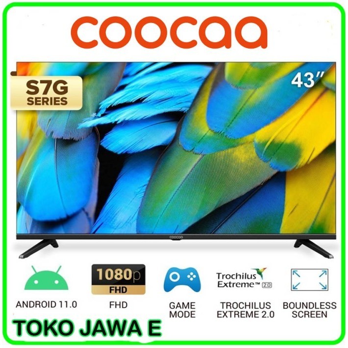 Promo Coocaa 43 Inch Android Tv 43S7G Android 11 - Garansi Resmi .