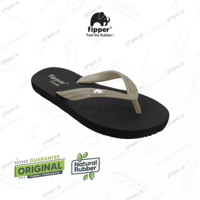 Sandal Fipper Comfy For Man - Bla/Khaki