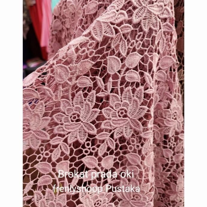 Kain brokat OKI Prada import / Bahan brukat OKI prada