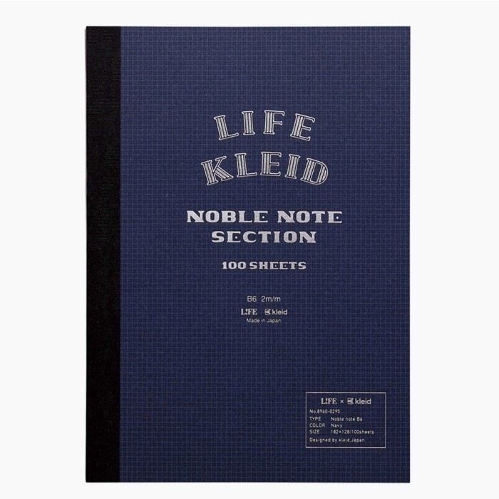 

Kleid Life Notebook B6 ori Japan, Grid Journal, Bujo