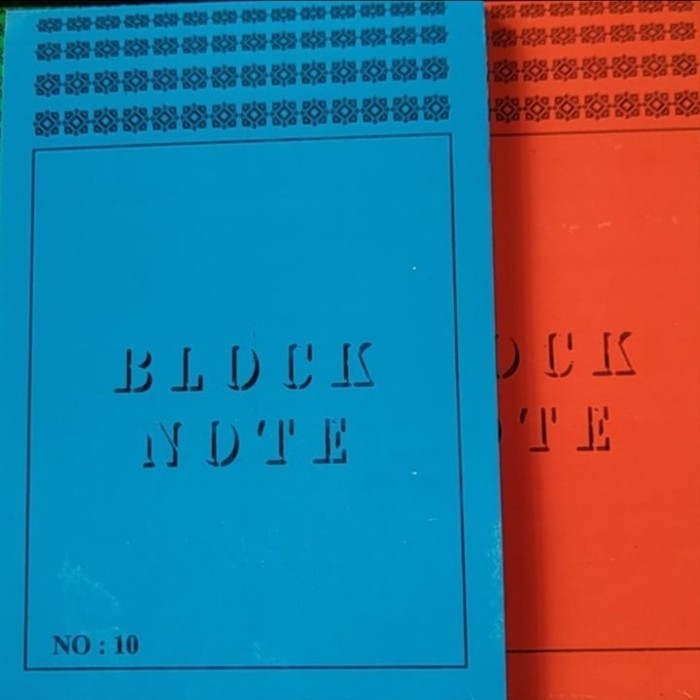 

Buku Block Note No.10 polos [20 buku]