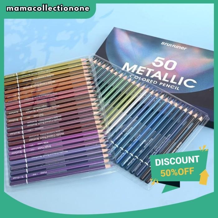 

PENSIL WARNA BRUTFUNER 50 METALLIC COLORED PENCIL NEW EDITION DIJAMIN GRATIS ONGKIR