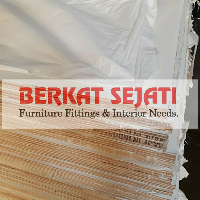 Plywood Multiplek Triplek Melamin 15Mm 1 Muka Putih Doff Melaminto 15