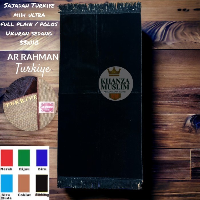 Sajadah Polos Warna Sejadah Turkiye Beludru Tebal Full Plain/Polos