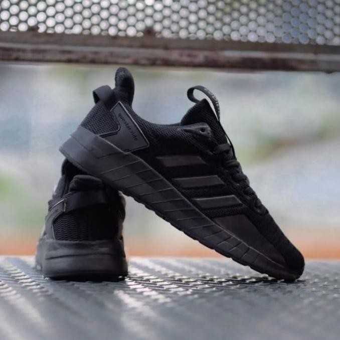 Sepatu Adidas Questar Ride Full Hitam All Black Sekolah Hitam Murah Sakyabhagawanta