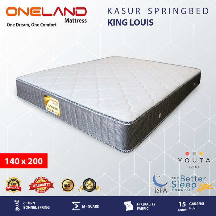 Kasur Spring Bed Oneland Tipe King Louis 140 X 200