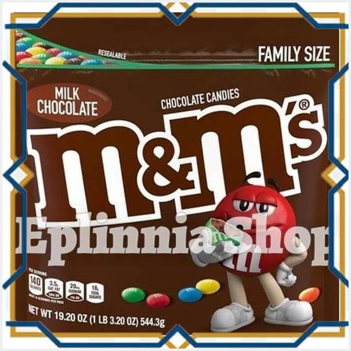

[EPL] M&M'S MILK CHOCOLATE CANDIES FAMILY SIZE 544.3 GR - COKELAT