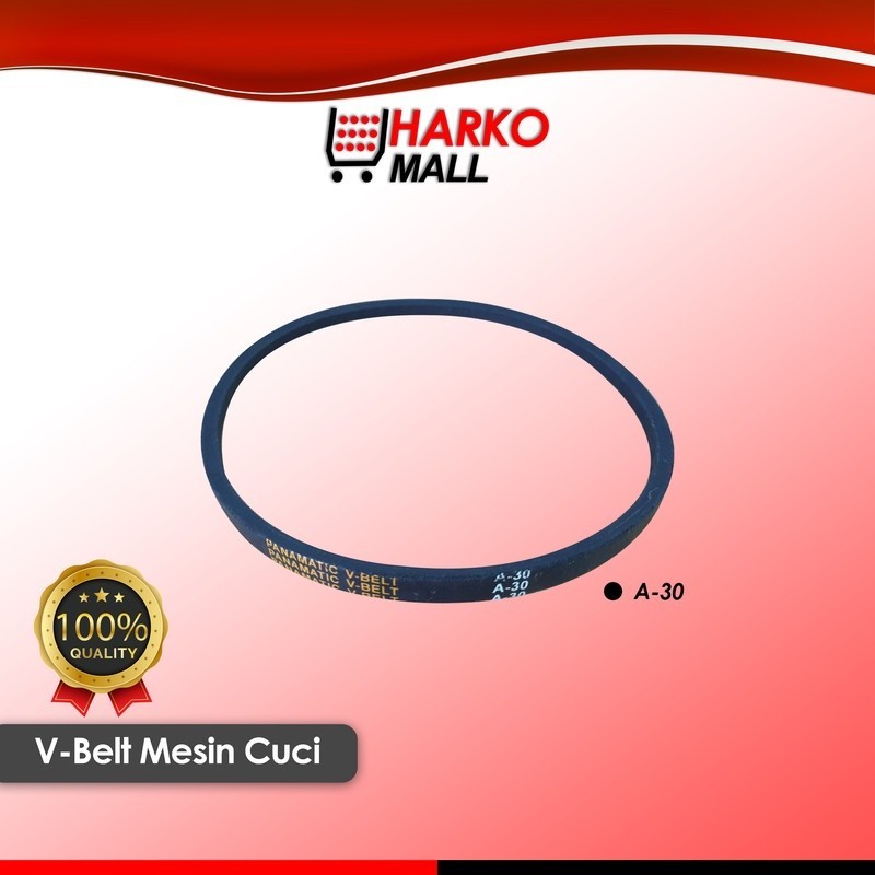 Karet Vanbelt Mesin Cuci Vanbel / Fan V Belt Universal untuk merk SANYO SHARP LG Ukuran A-30