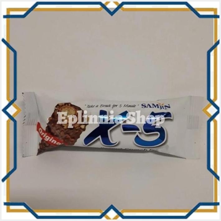 

[EPL] SAMJIN X-5 CHOCOLATE BAR 36 GR - WAFER ROLL LAPIS COKELAT KACANG