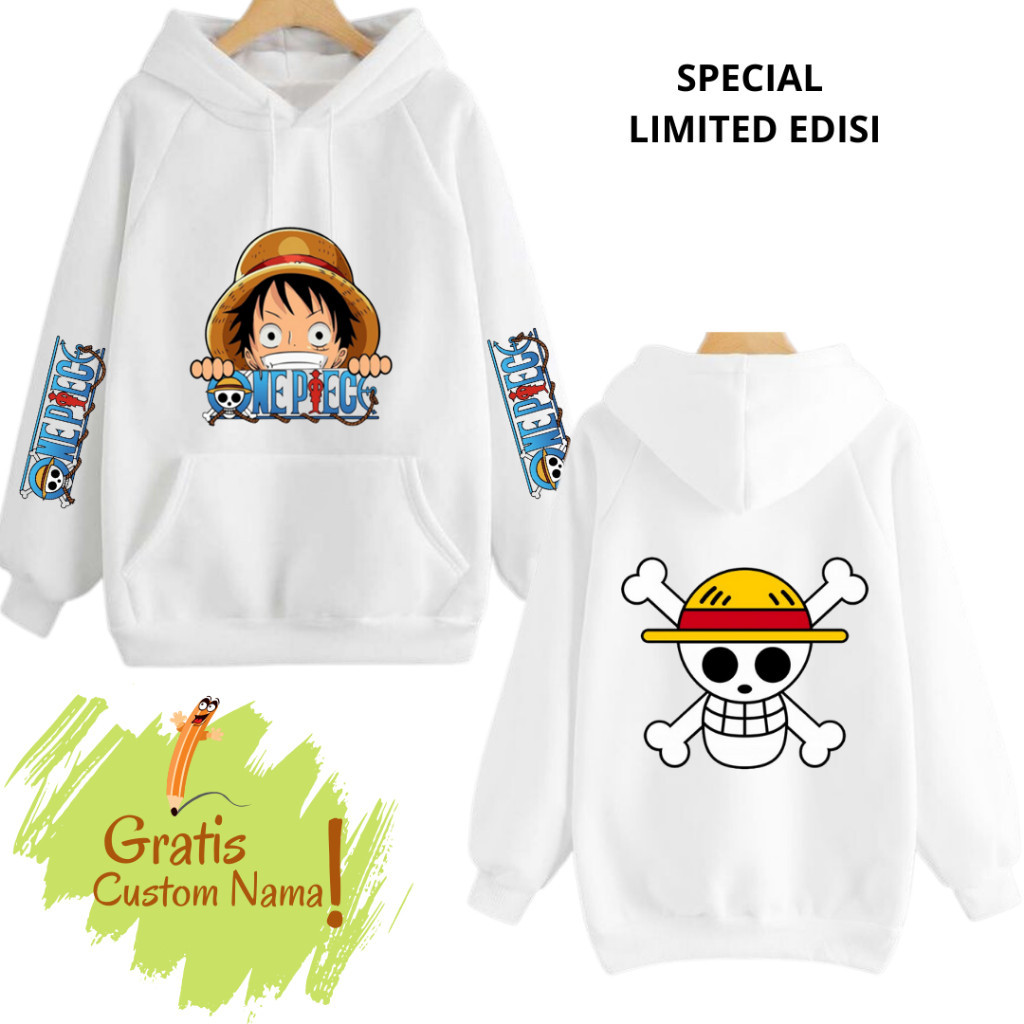 Hoodie anak Pria Motif One Piece Sweater Hoodie pria wanita Hoodie Anime OnePiece / wincollection