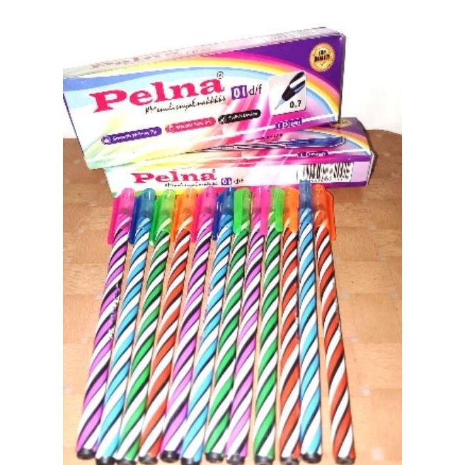 

( GROSIR 1 BOX isi 12 Pcs ) Pulpen PELNA Murah / Bolpoint Pen Alat Tul