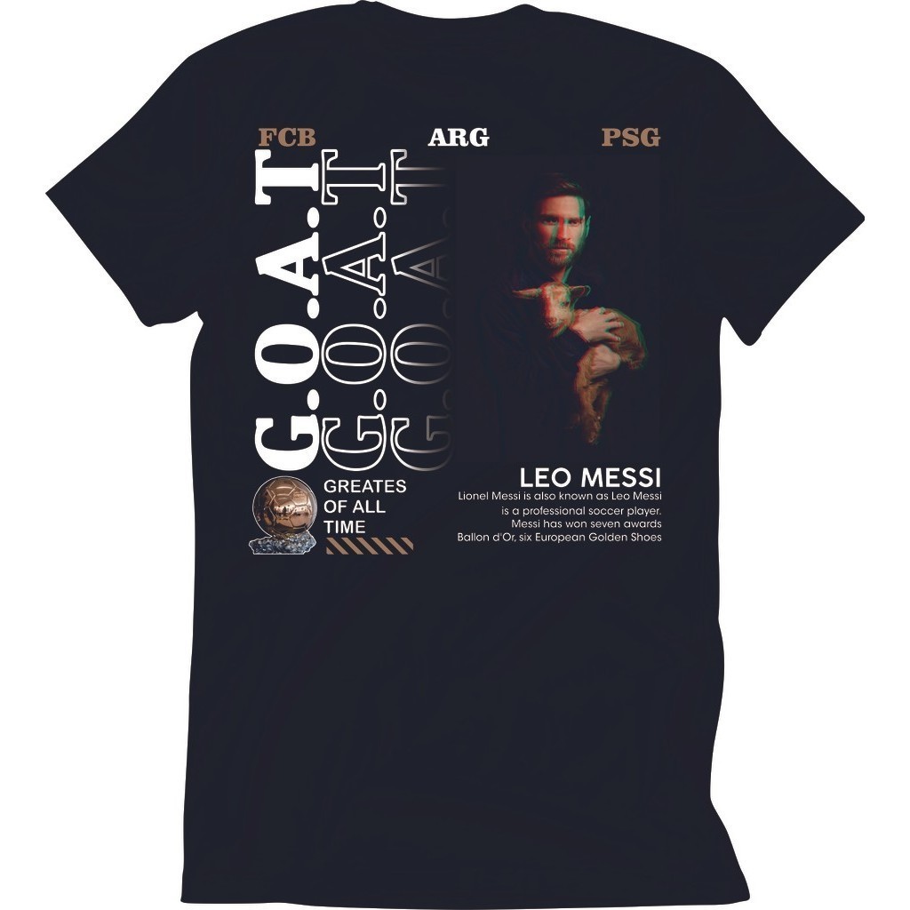 T-Shirt Kaos  HALFTIME LIONEL MESSI EDITION GOAT