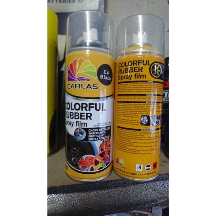 CARLAS RUBBER PAINT warna Hitam Cat Pylox Karet Anti Baret Luntur