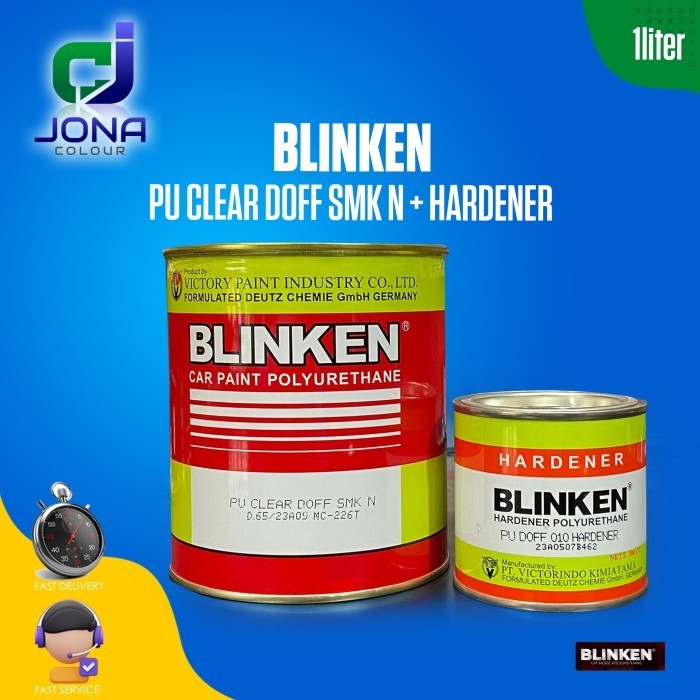 BLINKEN PU Clear Doff SMK N + Hardener 1L Pernish Blinken Semi Doff