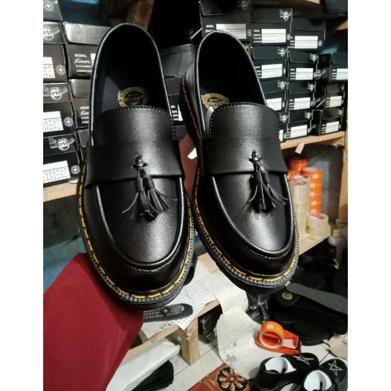 Diskon Lagi  Freebox Sepatu Pria Docmart,Dr Martin, Loafers Black Smooth Free Box//Sepatu Pria Dr.Ma