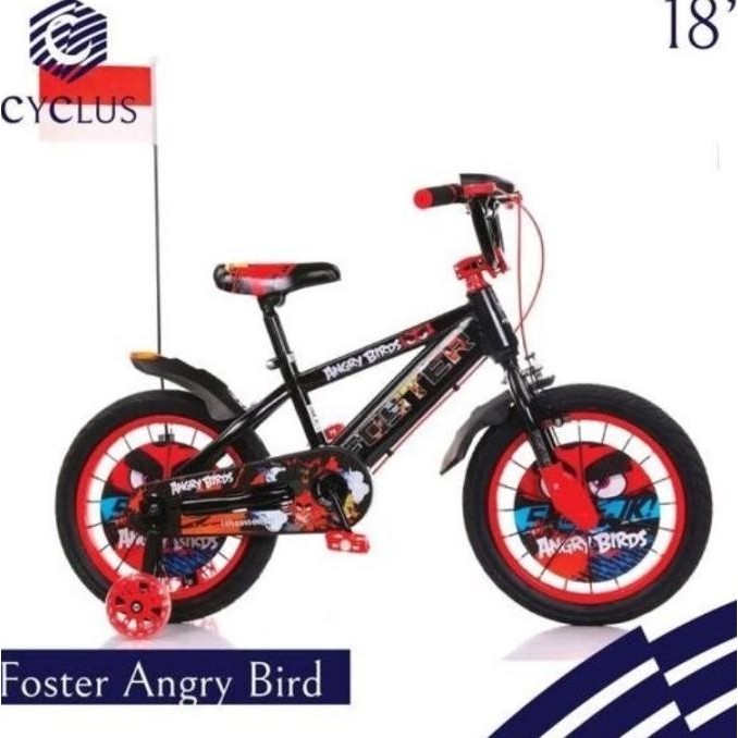 Sale Terlaris  Sepeda Anak Laki Bmx 18 Foster Angry Bird Musik Ban Ataransya