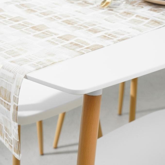 Ready Informa Maeve Set Meja Makan 4 Kursi - Putih Dining Table Set Shazirazolanca