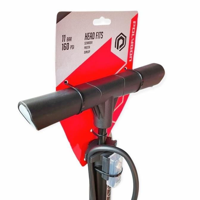 SALE PROMO POMPA POLYGON STEEL STX FLOOR PUMP BAN DALAM SEPEDA MOTOR BOLA