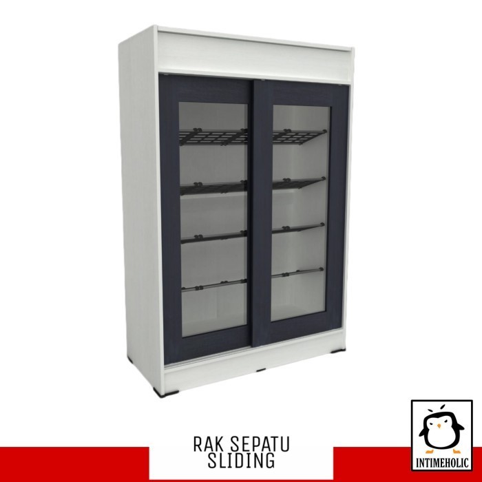 Rak Sepatu Sandal Lemari Susun 6 Lemari Sepatu Kaca Sliding