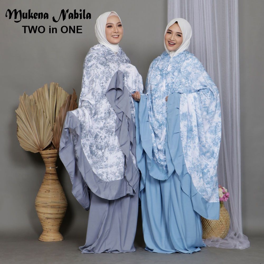 Promo Mega Sale 4.4 // Mukena Bali Nabila 2 In 1 Untuk Dewasa Dan Remaja Bahan Rayon Premium Murah