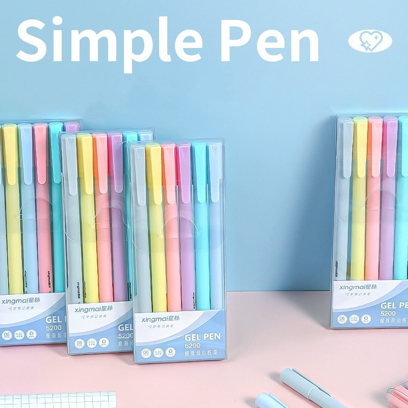 

FREE SHIPPING / READY BALI 6 PCS/SET PULPEN GEL MACAROON 0.5MM TINTA HITAM PENA WARNA PASTEL MORANDI AESTHETIC JOURNALING PEN BALLPOINT INK BOLPOINT POLOS MURAH LUCU BOLPEN ALAT TULIS SEKOLAH KANTOR PELAJAR ANAK