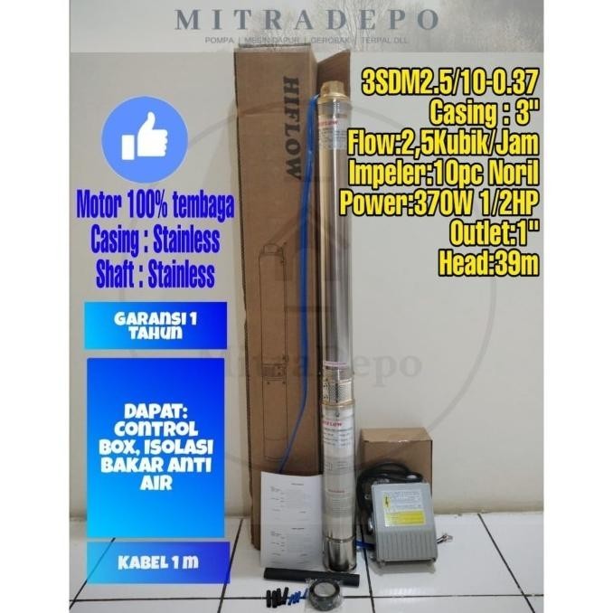 Pompa Satelit / Submersible Pump Hiflow 1/2Hp(3")Noril