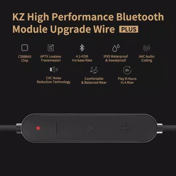 Kabel Headset Kz Bluetooth Module Cable V4.1 Aptx - Qualcomm Csr 8645