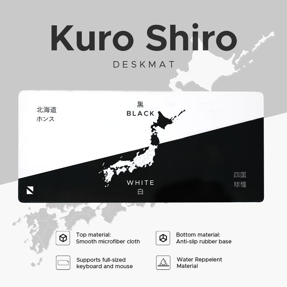 Noir Kuro Shiro Japan Line Deskmat / Mouse Pad