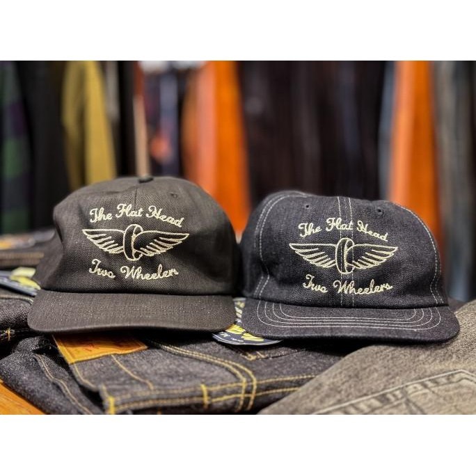 Diskon Murah  The Flat Head Flying Wheel Trucker Denim Cap