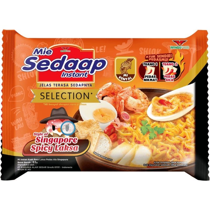 

mie sedaap selection singapore spicy laksa / mie spicy laksa / mie instan / mi instan