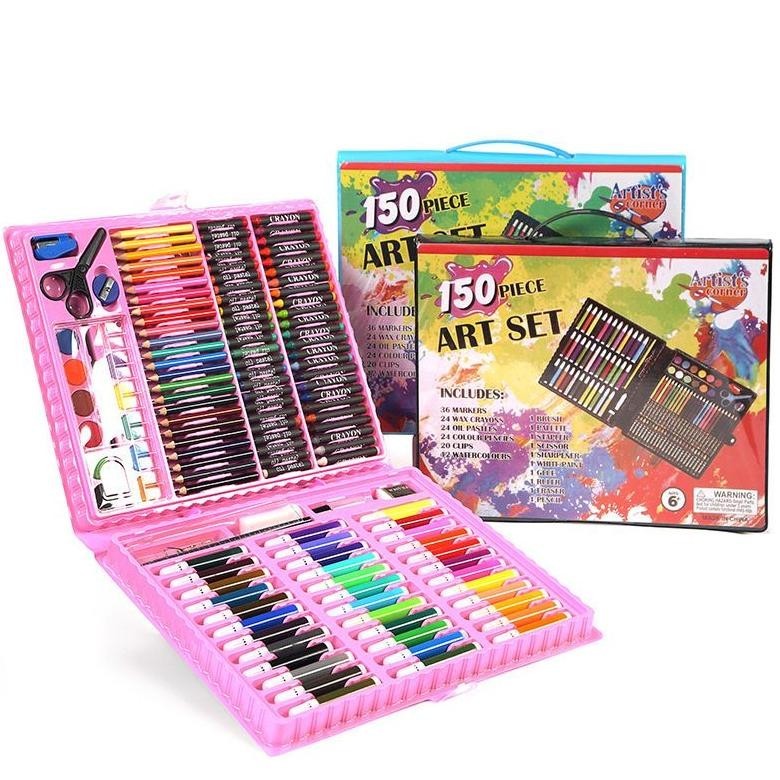 

By05 COD Art Full Set 150Pcs / 208Pcs / Krayon Mewarnai Anak Pensil Warna Perlengkapan Mewarnai Lukis P49 P53 Murah