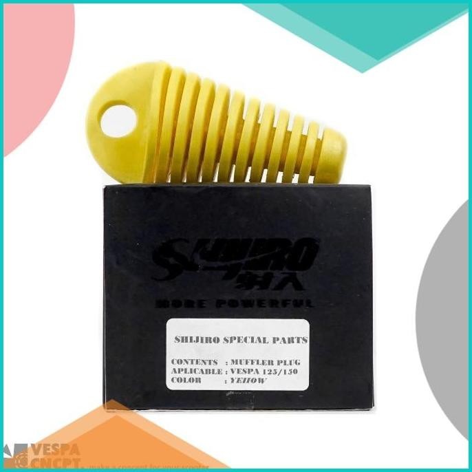 MUFFLER PLUG PENUTUP LUBANG KNALPOT SHIJIRO YELLOW M1 M2 M3 M50 19F3B2