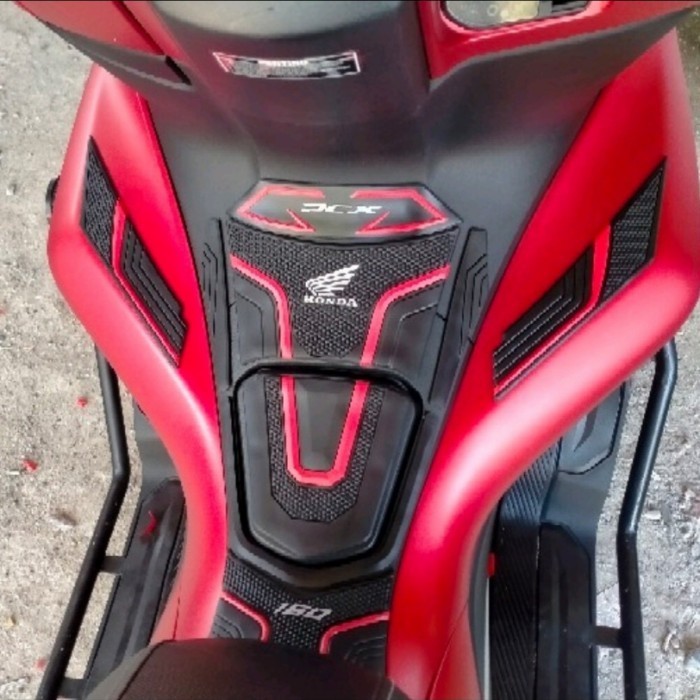 Tankpad Pcx 160 Karet Timbul 3D Merah Biru Gold Silver Putih