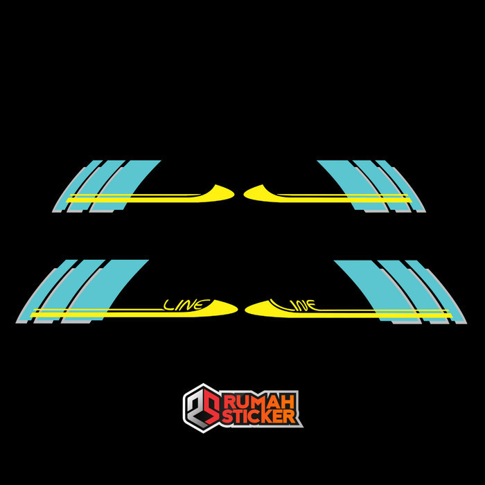 Sticker Stiker Cutting Striping Vespa Corsa Line Array