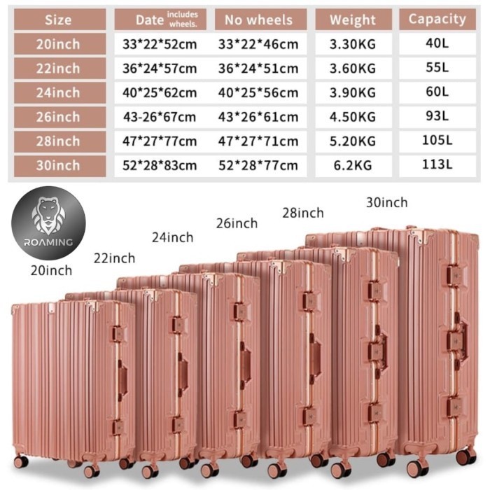 28" Parkson Koper Semi Aluminium/ Luggage/ Suitcase T045