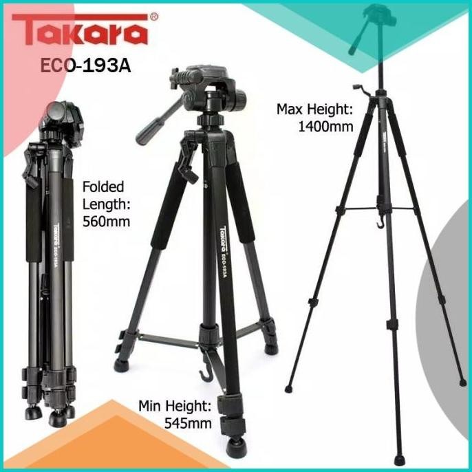 Tripod Kamera DSLR Takara Eco 193A tinggi max 1.4 m 19F3B2024 parts