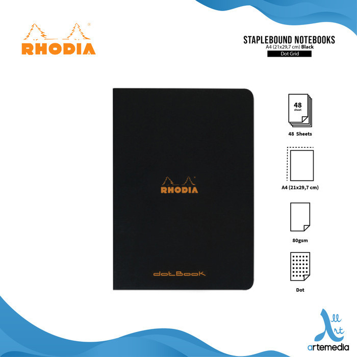 

Buku Catatan Rhodia A4 Staplebound Coated Card Cover Notebook TERMURAH