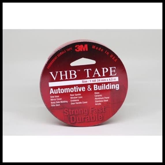

TERBARU 3M VHB DOUBLE TAPE 12 MM X 4.5 M ASLI ORIGINAL MERAH 3 M !!!!!!