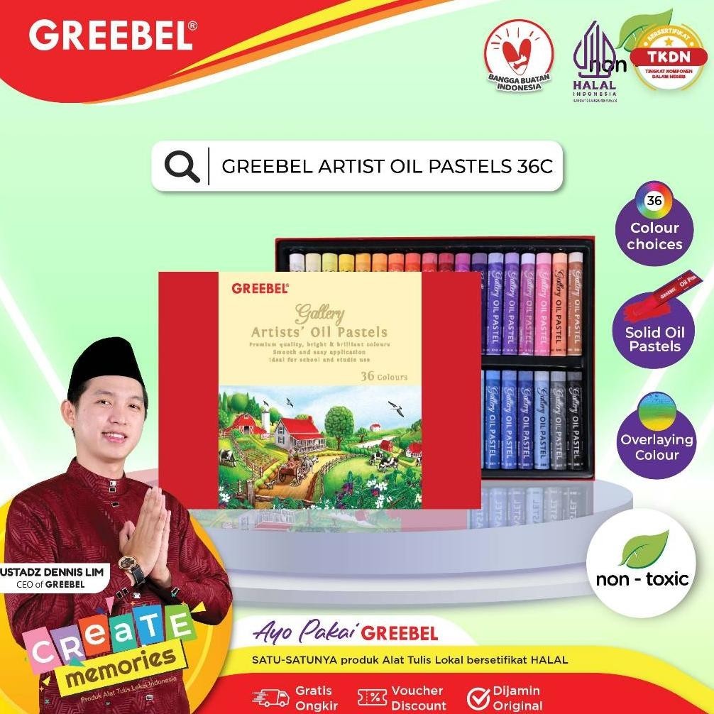 

Sedang Promooo !!! Greebel Crayon Krayon Artist Oil Pastel 36 Warna Tdk Berdebu Cerah Utk Anak Sekolah/Professional Tdk Beracun