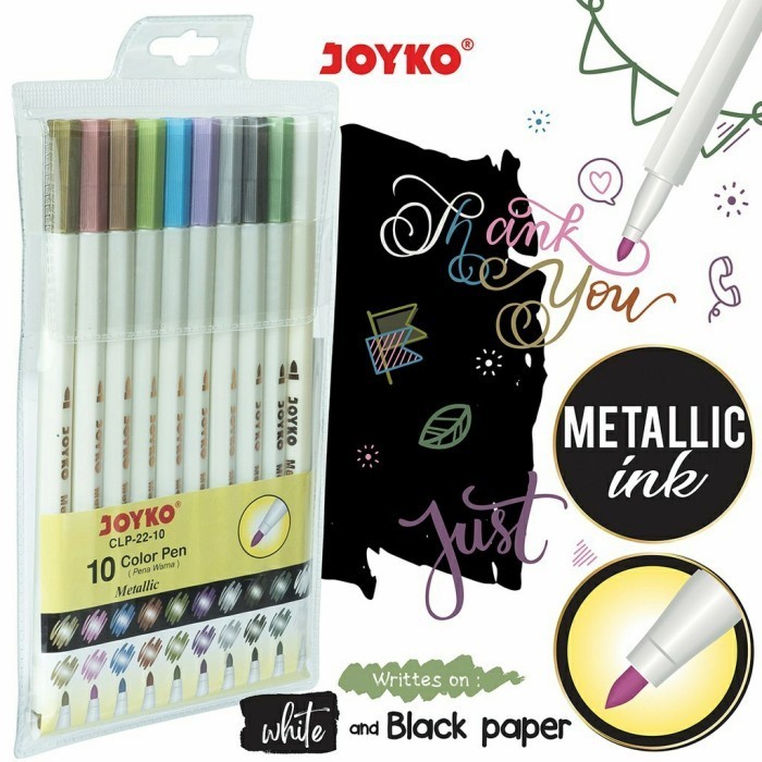 

Joyko Clp 22 Metallic Set 10 Pen Gel Warna Metalik