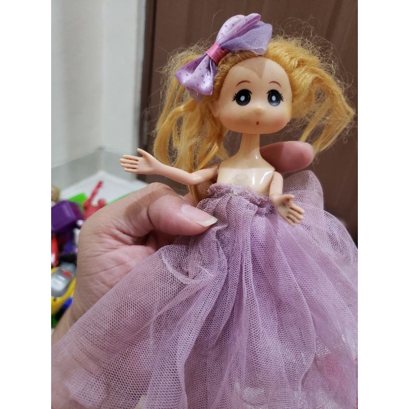 Jualan mainan anak cewek perempuan Barbie no brand lucu imut kecil ungu purple preety pretty Gemas G